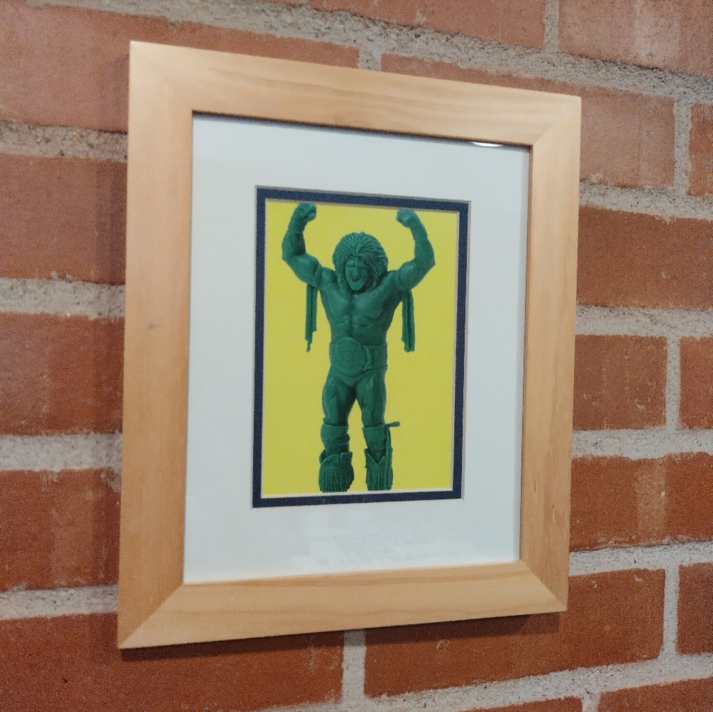 Ultimate Warrior Vintage WWF Wrestling Plastic Army Man Framed Art Print